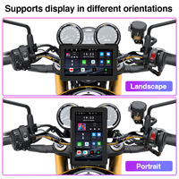 Sistem Android 7 inci untuk Sepeda Motor, CarPlay, WiFi 5G, Resolusi HD, Mendukung Peralihan Antara Antarmuka Layar Potret dan Lanskap