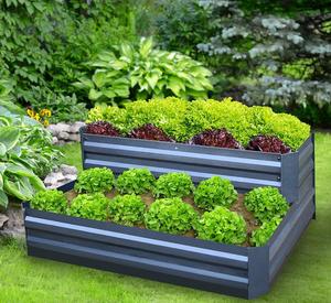 VERTAK Powder Coated Raised Garden Bed 120x90x45cm Anti-rust Steel <b>Planter</b> Box for <b>Vegetables</b> Flowers - Product Image 3