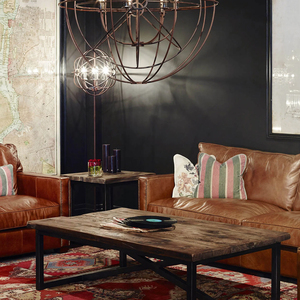 Sofá Seccional Rectangular de Cuero Marrón de Estilo Industrial Vintage Moderno <span class=keywords><strong>para</strong></span> Sala de Estar Interior, de 1, 2 y 3 Plazas - Product Image 4