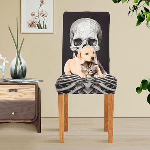 Housses de chaise en Spandex de haute qualité, 4 pièces, extensibles et lavables, pour salle à manger, cuisine, hôtel, festivals, amovibles en stock - Product Image 2