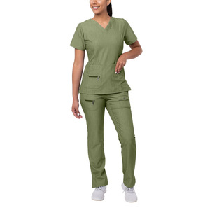 Set di Scrub a maniche corte in Denim design uniforme da infermiere ospedaliero <span class=keywords><strong>per</strong></span> il personale medico che lavora in farmacia uniformi infermieristiche - Product Image 6