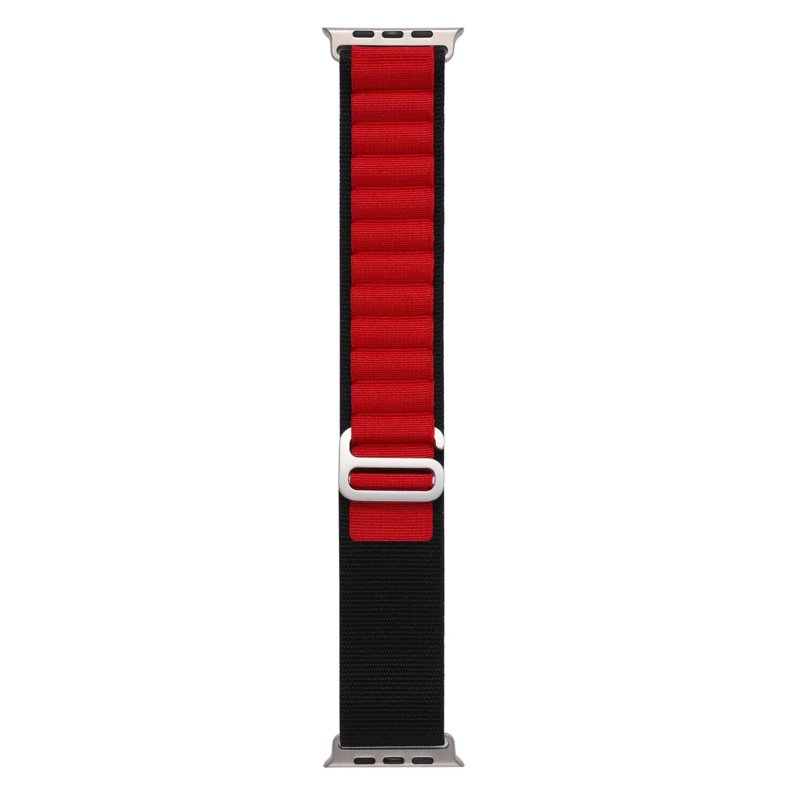 Noir avec Rouge (boucle en titane)