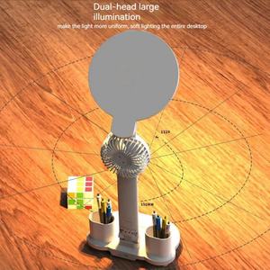 Lámpara de Mesa LED de Nuevo Diseño con Ventilador, Calendario, Temperatura, Reloj, 3 Colores, Modos de Atenuación, Luz Nocturna - Product Image 3