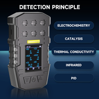 Analyseur de biogaz 6 en 1 CH4 CO2 H2S avec pompe, analyseur de biogaz portable, détecteur multi-gaz portable, prix