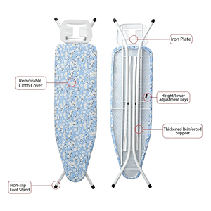 Planche à <span class=keywords><strong>repasser</strong></span> pliable à hauteur réglable avec support de fer à <span class=keywords><strong>repasser</strong></span> intégré <span class=keywords><strong>pour</strong></span> buanderie domestique - Product Image 3