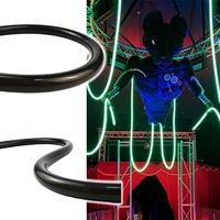 Bande LED néon flexible en silicone noir pour extérieur, programmable RVB pleine couleur, 360 degrés, IP65, 24V, Ra95, 10m, garantie 2 ans