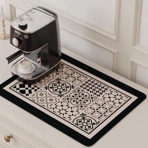 Tapete de cocina con diseño siciliano, de fibra de poliéster, absorbente, aislante del calor, para fregadero, encimera, máquina de café y secado de platos - Product Image 1