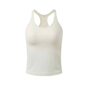 Chaleco Deportivo sin Mangas con Cuello en V para Mujer, Suave, de Secado Rápido, Transpirable, para Yoga, Spandex/Nylon, Ajuste Ceñido, Venta al Por Mayor - Product Image 6