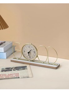 Orologio da Tavolo Silenzioso in Metallo con Lettere dell'<span class=keywords><strong>Alfabeto</strong></span>, Design Geometrico Moderno, Decorazione Artistica per Casa, Regalo di Benvenuto - Product Image 5