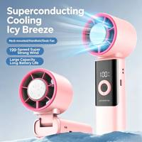 Ventilateur et refroidisseur portatif 3-en-1 à bas prix, rechargeable, pliable avec lumière, idéal pour la voiture, autonomie de 4 à 6 heures