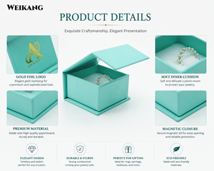 Boîte d'emballage rigide avec fermeture magnétique, carrée, bleue, boîte cadeau en carton <span class=keywords><strong>de</strong></span> luxe avec logo personnalisé - Product Image 5