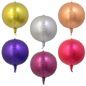 Ballons ronds en <span class=keywords><strong>métal</strong></span> <span class=keywords><strong>chromé</strong></span> 4D, 10 pièces, 22 pouces, en aluminium, décorations de fête de mariage, ballon gonflable à hélium - Product Image 1