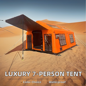 9 Mét Vuông Cam ngoài trời <span class=keywords><strong>Inflatable</strong></span> glamping lều không thấm nước di động Oxford vải nơi trú ẩn cho 3-4 người - Product Image 2