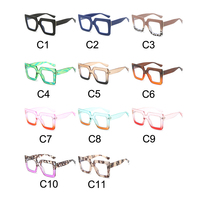 Gafas ópticas de bloqueo de luz azul cuadradas gruesas de nuevo diseñador para mujer, gafas grandes para ordenador con marcos de PC