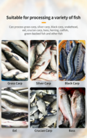 Machine à écailler le poisson automatique à haute efficacité avec pompe à eau haute pression, équipement d'écaillage du poisson