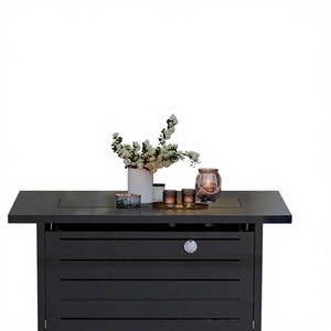 High Quality Modern Steel 2-in-1 Fire Pit <b>Table</b> & Natural <b>Gas</b> Heater for Garden Patio Deck Parties - Product Image 1