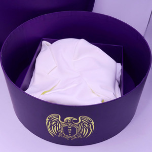 Pacchetto all'ingrosso della fabbrica di abbigliamento a tubo grande con Logo <span class=keywords><strong>in</strong></span> lamina d'oro viola scatola di cappello <span class=keywords><strong>in</strong></span> cartone rigido con carta resistente - Product Image 2