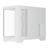 Boîtier d'ordinateur de jeu personnalisable pour ordinateur de bureau, style aquarium, micro ATX, tour moyenne, vue complète avec bande ARGB