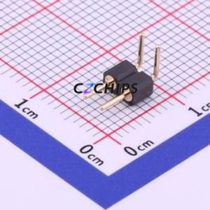 MH254R-11-02P Pin Header Bent Lead Through Hole,P=2.54mm Connector 1x2P 2.54mm Round Pin Right Angle Insert - Product Image 1