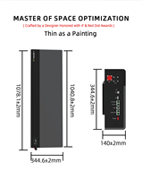 Sistema de Almacenamiento de Energía Solar para el Hogar Powergo PL Stock Split BYD Blade Battery IP65 CAN, para Paquete de Baterías Lifepo4 de 51.2v 130ah 6.6kwh, Montaje en Pared