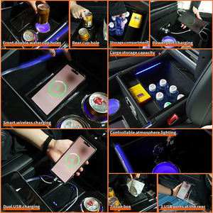 Boîte d'accoudoir central de contrôle en gros importé Vito <span class=keywords><strong>Viano</strong></span> v260v250v220 116 W447 W639 noir avec chargeur sans fil de lumière latérale - Product Image 5