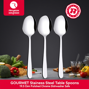 Juego de cucharas de mesa 3 piezas Inox (19,5cm) GOURMET Cromo brillante FF5PN0301 - Product Image 3