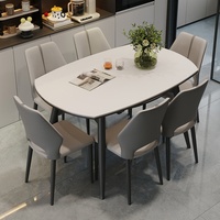 Table à manger pliante rétractable en ardoise pour petits appartements, design moderne et simple, aucun assemblage requis