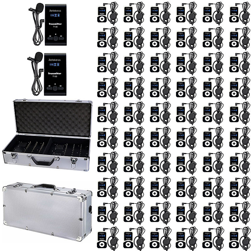 2*Transmitters+60*Receivers+1*Charing Case with 64-slots