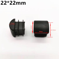 Embout de tube carré bombé noir en plastique, capuchon d'extrémité de tuyau arqué, anti-rouille, protection de sol pour rack et cadre de fitness, fabriqué en Chine