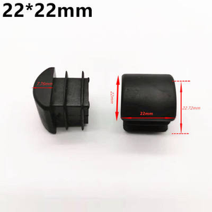 Black Domed Square Tube Plug <b>Plastic</b> Arched Pipe End Cap Anti Rust Floor Protector for Rack & Fitness Frame, Made in China - Product Image 3