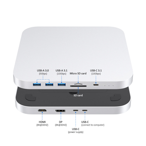 Hub pour Mac <span class=keywords><strong>Mini</strong></span> M1/M2 2024 avec boîtier SSD M.2 10 Gbps HDMI 4K60HZ <span class=keywords><strong>DP</strong></span> Double Emplacement - Product Image 2
