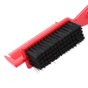 Siyah 2'si 1 Arada Saç Kesim Tarağı Çift Taraflı Yağlı Saç Sakal Şekillendirme Tarağı Berber Kırık Saç Fırçası Özel Logo - Product Image 2