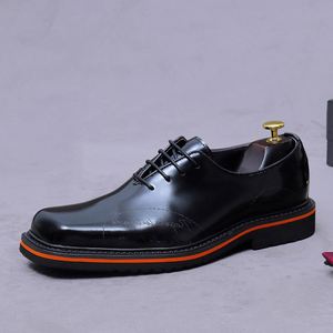 Chaussures en cuir antidérapantes pour hommes automne 2025 de qualité supérieure en cuir de vachette premium, grande taille britannique, à lacets - Product Image 3