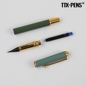 Ensemble <span class=keywords><strong>de</strong></span> stylos <span class=keywords><strong>de</strong></span> calligraphie chinoise réutilisables en métal <span class=keywords><strong>de</strong></span> qualité supérieure TTX Office Premium avec <span class=keywords><strong>pinceau</strong></span> à <span class=keywords><strong>encre</strong></span> en poils <span class=keywords><strong>de</strong></span> laine - Product Image 5
