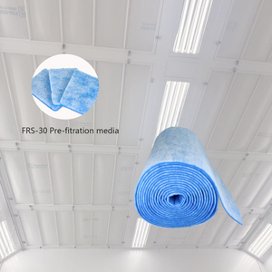 Filtros de Entrada de Aire N95 para Cabina de Pintura FRS-<span class=keywords><strong>30</strong></span> FRESH EU3/G3, Rollo de Prefiltro de Fibra de Poliéster Azul y Blanco - Product Image 1
