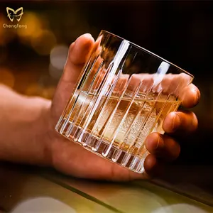 Whiskey Tumbler Verdikte Glas Met Verticale Patroon 300Ml