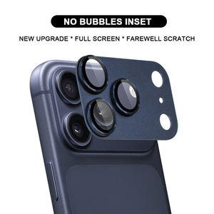 Protection d'objectif d'appareil photo sur mesure à couverture intégrale pour iPhone 17 18 Pro Max en verre trempé AR AF et alliage d'aluminium haute transparence - Product Image 2