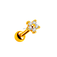Magnifiques clous d'oreille en zircon à filetage interne, barre de langue, labret, piercing, bijoux, anneau de lèvre, prix imbattable, haute qualité