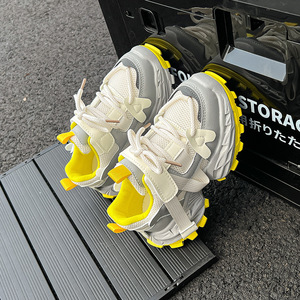 <span class=keywords><strong>Zapatillas</strong></span> de tobillo para niñas, otoño-invierno 2026, nuevo estilo coreano, <span class=keywords><strong>zapatillas</strong></span> de running para niños con cierre de velcro, malla y suela de PVC suave - Product Image 1