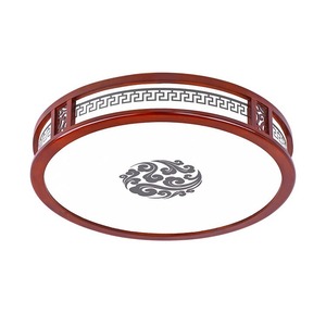Antique Style LED Chinese Lamp Round <b>Dining</b> Room Ceiling <b>Light</b> Chinese-Auspicious Cloud Design Solid Wood Chinese-Style for Home - Product Image 1