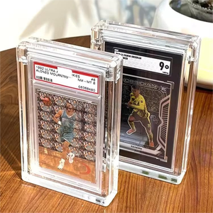 Support de présentation pour cartes de sport en acrylique de qualité supérieure de 8 mm d'épaisseur, classé <span class=keywords><strong>PS</strong></span>/BGS, avec aimant puissant pour l'affichage de cartes TCG <span class=keywords><strong>Pokemon</strong></span> PSA - Product Image 2