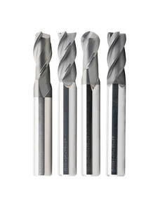 65 graden wolfraamstaallegering freesfrees met 4 bladen gehard speciaal roestvrij staal rookgrijze coating verlengde frees - Product Image 1