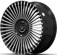 Jantes forgées 23x11 1 pièce, finition noir brillant usiné, pour Range Rover Vogue 2023