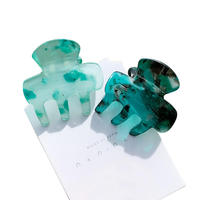 Mini acétate écaille de tortue marbré Haarklammer petit 3.5CM fille pince à griffe de requin mignon doux Transparent pinces à cheveux pour les femmes