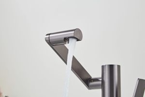 Thiết bị vệ sinh cao cấp nhiệt độ màn hình hiển thị lavabo thông minh 360 độ phòng tắm Brass sàn gắn dẫn lưu vực bồn rửa vòi tap - Product Image 3