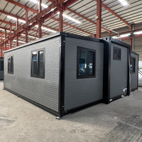 Casa Contenedor Expandible, Desmontable y Transpirable de 20, 30 y 40 pies, Diseño Moderno Plegable de Doble Ala, Taller Móvil Prefabricado