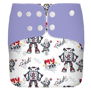 Babyshow Bestseller Bedruckte Baby-Stoffwindeln Waschbar Wiederverwendbar Weich Atmungsaktiv Wildleder 3D Auslaufschutz 22-32 Pfund für Babys - Product Image 3