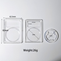 Support en acrylique pour pièces de monnaie, écologique et élégant, avec joint à 3 griffes, finition mate, scellage ultrasonique, empilable et portable
