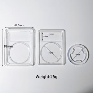 Soporte de acrílico ecológico y elegante para monedas, con junta de 3 garras, acabado mate, sellado ultrasónico, diseño apilable y portátil - Product Image 2