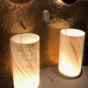 백색 가짜 설화 석판 대리석 돌 수지 장 인공적인 오닉스 패널 - Product Image 3